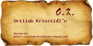 Ortlieb Krisztián névjegykártya